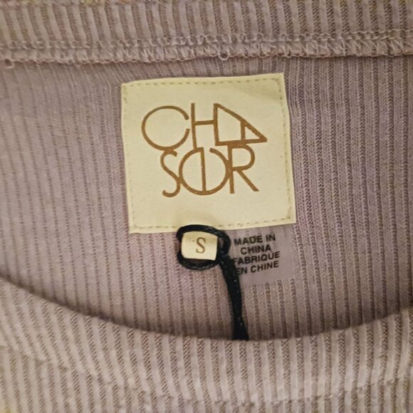 NEW Chaser Ribbed Pullover Top Long Bell Sleeves in Heliotrope/Light Mauve, S - Picture 5 of 11